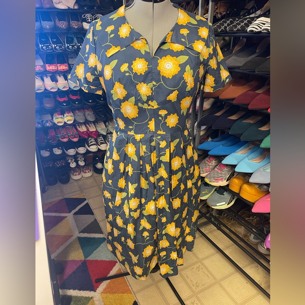 EUC Bea and Dot (Modcloth) Size L daisy dress